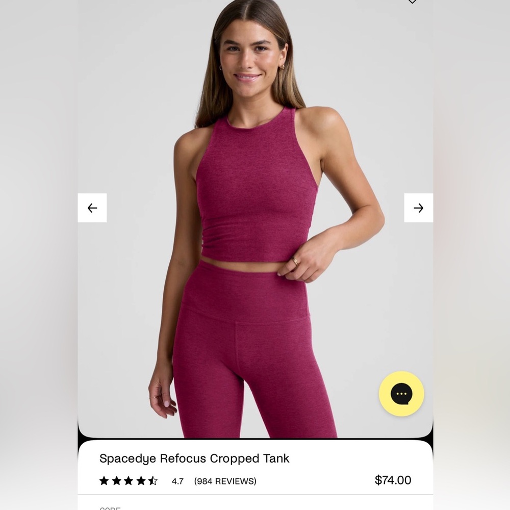 Beyond Yoga Pink Racerback Tank Top